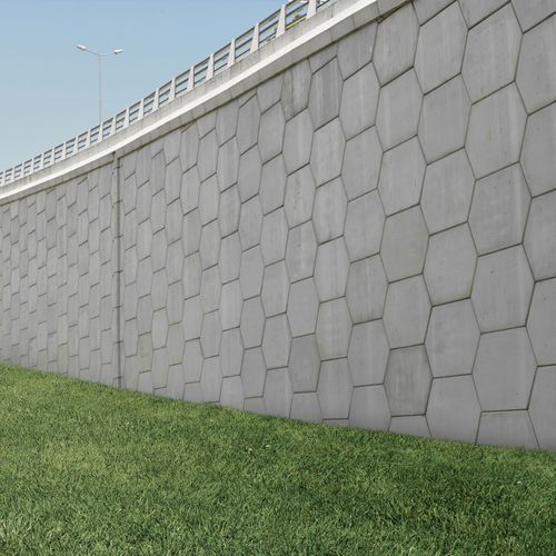 Muro di contenimento in calcestruzzo - A Cimenteira do Louro - modulare / prefabbricato / per costruzione di ponti