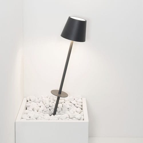 Lampada da terra - POLDINA  - Zafferano Srl - in alluminio / contemporanea / a batteria ricaricabile