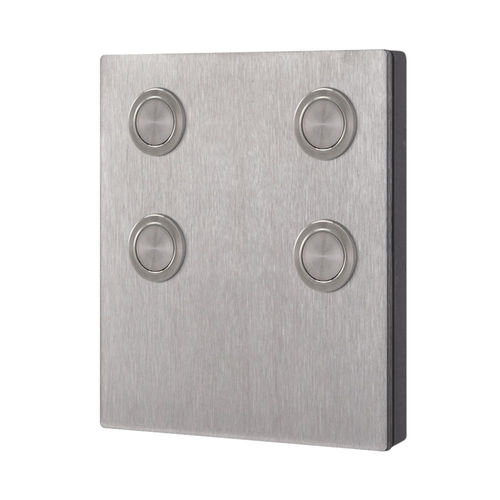 Modulo di citofono in acciaio inossidabile spazzolato - VR4KBM-4 - Videx Electronics S.p.A. - non residenziale / da incasso / da esterno