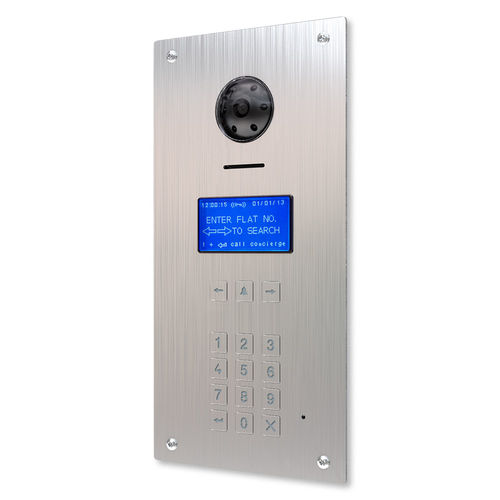 Videocitofono in acciaio inossidabile spazzolato - 4212RV/F - Videx Electronics S.p.A. - da incasso / da interno / con videocamera
