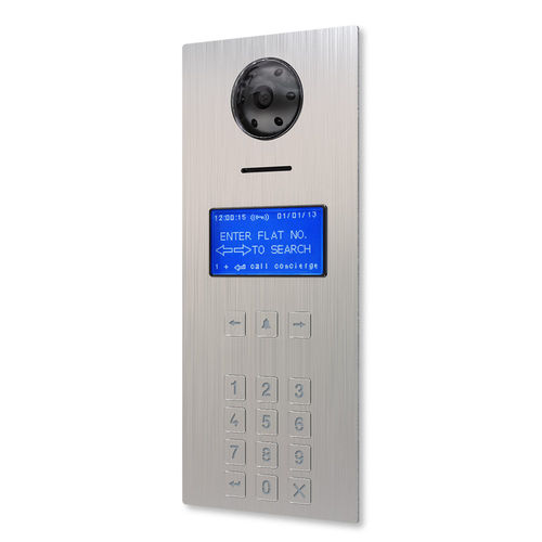 Videocitofono in acciaio inossidabile spazzolato - 4512RV - Videx Electronics S.p.A. - da incasso / da esterno / da interno