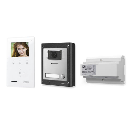 Videocitofono bianco - ESVK/KRV88 - Videx Electronics S.p.A. - nero / da incasso / da esterno