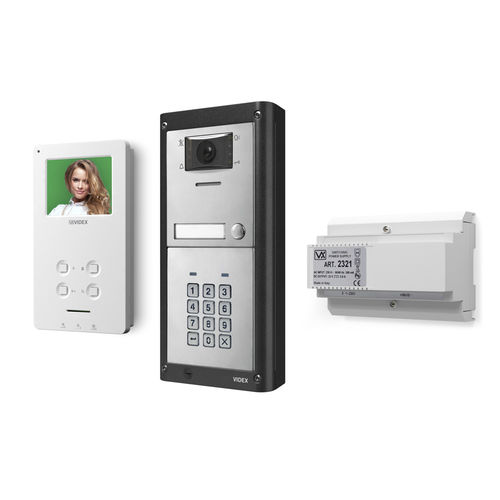 Videocitofono bianco - ESVKC/6388 - Videx Electronics S.p.A. - nero / da incasso / da esterno