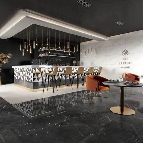 Piastrella in gres porcellanato - Absolut Black - revigres - levigata / da interno / da parete