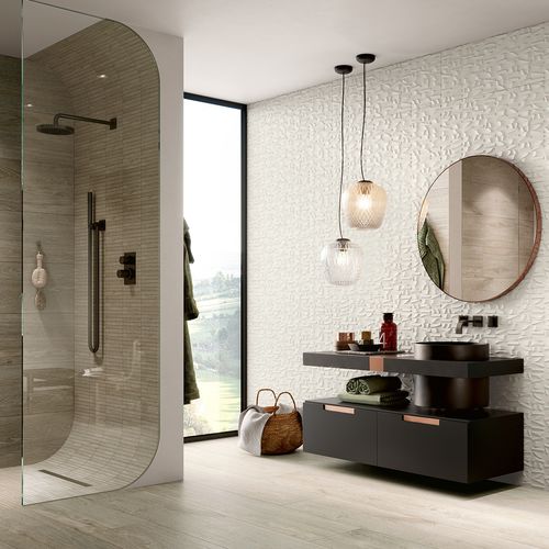 Piastrella in ceramica smaltata - MIX RELIEFS - revigres - finitura opaca / a rilievo / da interno
