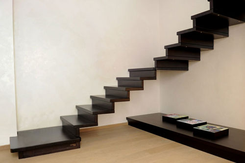 Scala a L - VENEZIA - Ci. Erre Scale - con gradini in legno / con struttura in acciaio inossidabile / contemporanea