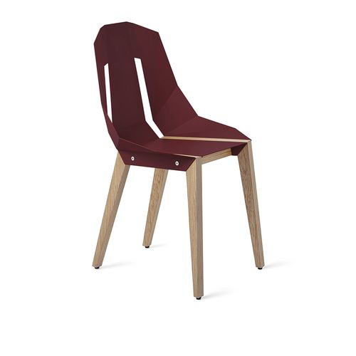 Sedia contemporanea - DIAGO - Tabanda - da interno / in alluminio / con supporto in quercia