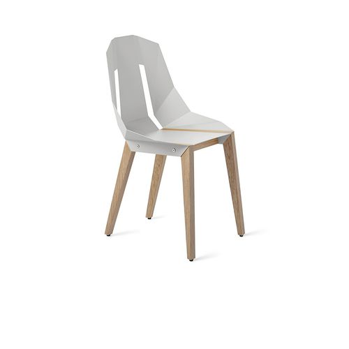 Sedia contemporanea - DIAGO - Tabanda - da interno / in alluminio / con supporto in quercia