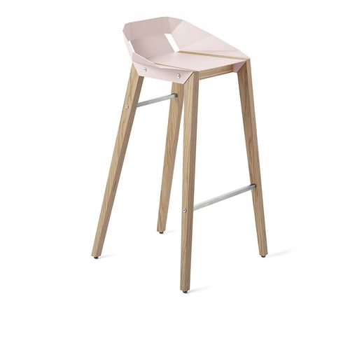 Sedia alta contemporanea - DIAGO - Tabanda - da interno / in alluminio / con supporto in quercia