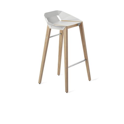 Sedia alta contemporanea - DIAGO - Tabanda - da interno / in alluminio / con supporto in quercia