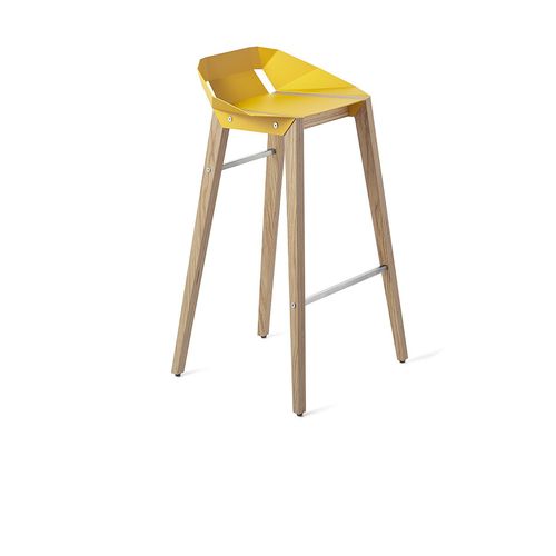Sedia alta contemporanea - DIAGO - Tabanda - da interno / in alluminio / con supporto in quercia
