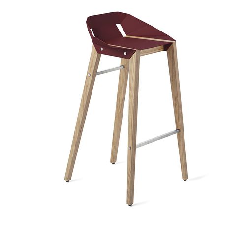 Sedia alta contemporanea - DIAGO - Tabanda - da interno / in alluminio / con supporto in quercia