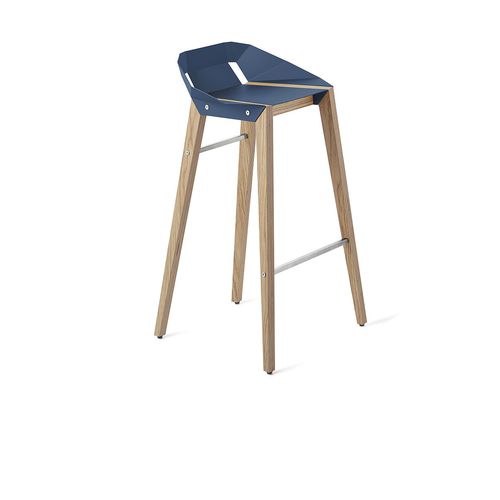 Sedia alta contemporanea - DIAGO - Tabanda - da interno / in alluminio / con supporto in quercia