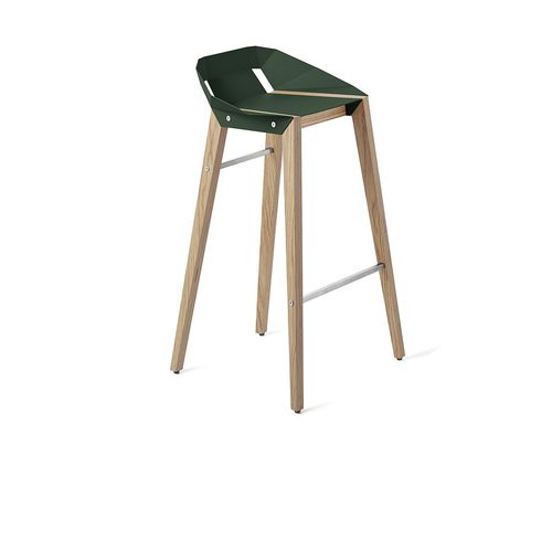Sedia alta contemporanea - DIAGO - Tabanda - da interno / in alluminio / con supporto in quercia