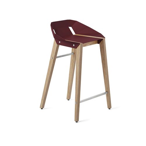 Sedia alta contemporanea - DIAGO - Tabanda - da interno / in alluminio / con supporto in quercia