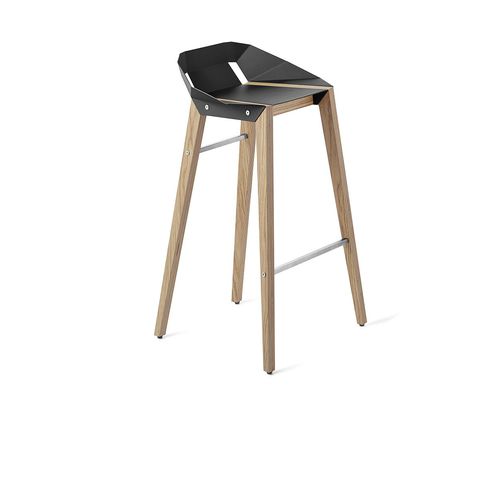 Sedia alta contemporanea - DIAGO - Tabanda - da interno / in alluminio / con supporto in quercia