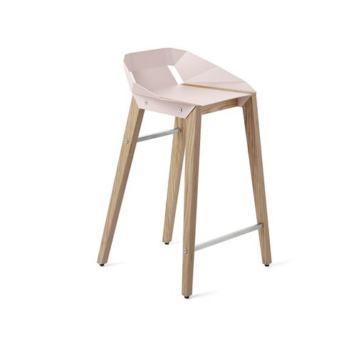 Sedia alta contemporanea - DIAGO - Tabanda - da interno / in alluminio / con supporto in quercia