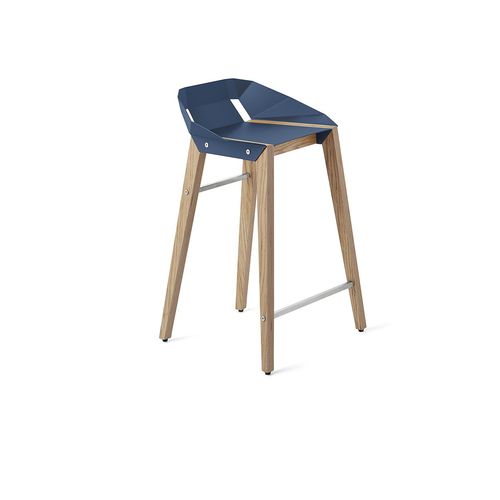Sedia alta contemporanea - DIAGO - Tabanda - da interno / in alluminio / con supporto in quercia