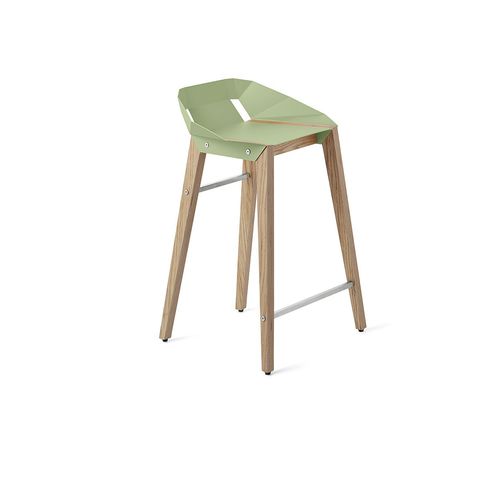 Sedia alta contemporanea - DIAGO - Tabanda - da interno / in alluminio / con supporto in quercia