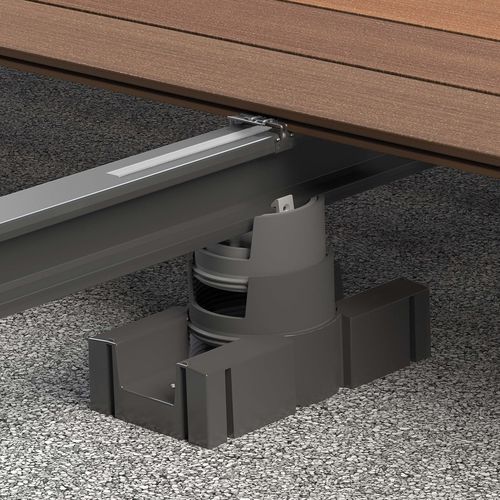 Supporto per pavimento sopraelevato in metallo - VARIO FIX System - megawood by NOVO-TECH - regolabile / da esterno / per listelli