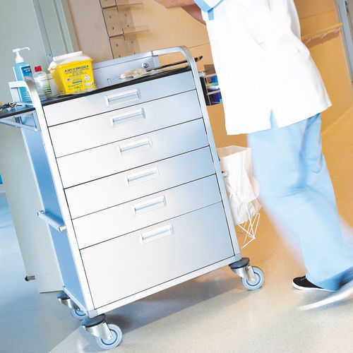 Carrello terapia - Mercura Industries - per cartelle mediche / per ospedale / di trasporto
