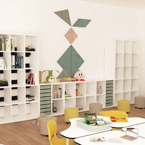 Pannello acustico - TANGRAM - Nautilus SA - da parete / antibatterico / impermeabile