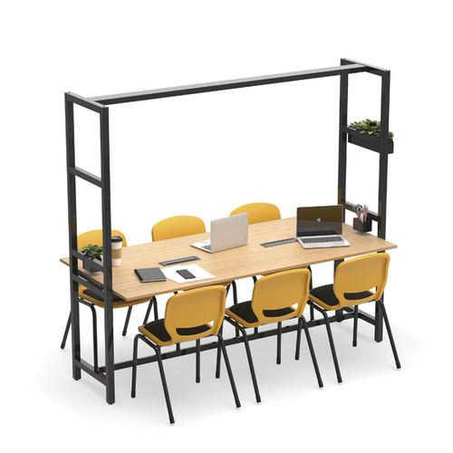 Tavolo da lavoro contemporaneo - SMART  - Nautilus SA - in melaminico / in acciaio / in PVC