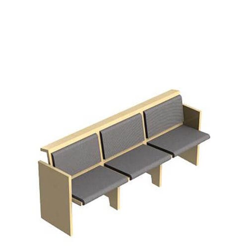 Panca per spazi pubblici contemporanea - FÁTIMA - Nautilus SA - in legno / in tessuto / con schienale