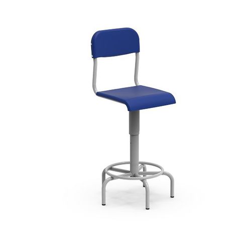 Sgabello contemporaneo - MAIS - Nautilus SA - in plastica / con supporto in metallo / con base centrale