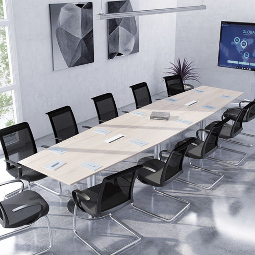 Tavolo da riunione contemporaneo - ATLANTIC MR - Nautilus SA - in melaminico / in PVC / con supporto in acciaio inossidabile