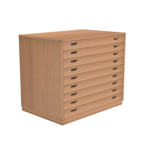 Credenza contemporanea - MI 01 - Nautilus SA - in faggio / in legno / con cassetti