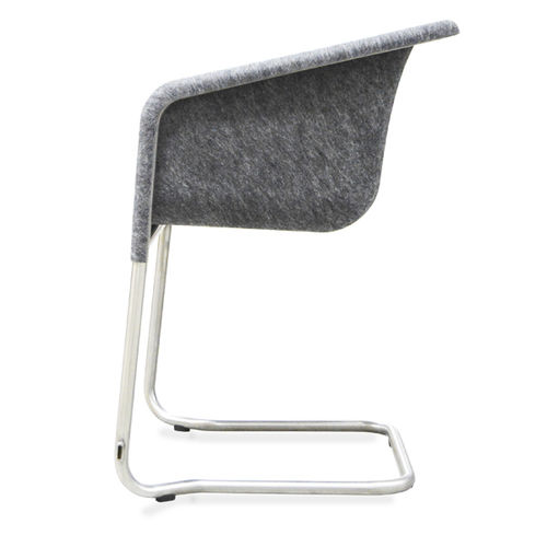 Sedia visitatore contemporanea - ADAGIO - Nautilus SA - da interno / in acciaio inossidabile / con supporto in metallo
