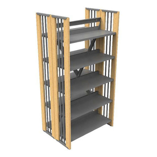 Libreria contemporanea - BIBLUS DOUBLE  - Nautilus SA - contract / in faggio / in legno