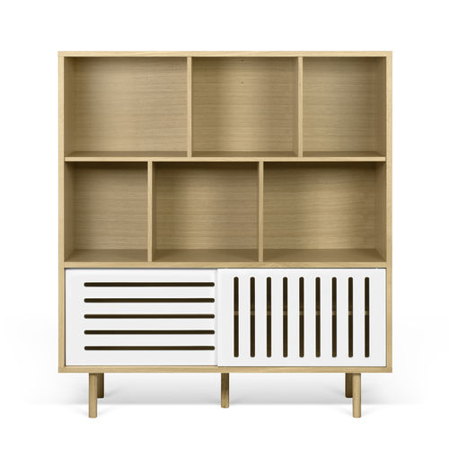 Credenza alta - DANN STRIPES - TEMAHOME - contemporanea / in legno laccato / in rovere