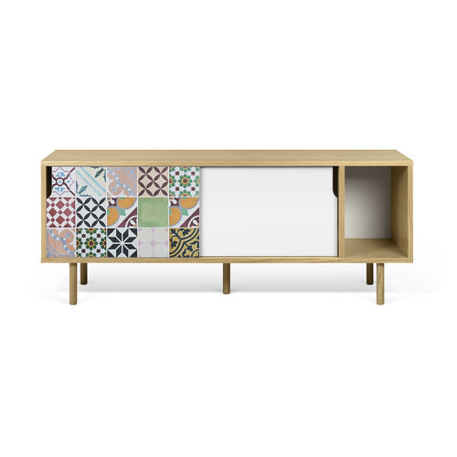 Credenza contemporanea - DANN PATCHWORK 165 - TEMAHOME - in legno laccato / in rovere / impiallacciata in legno