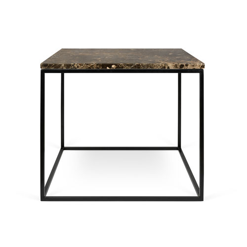 Tavolo d'appoggio contemporaneo - GLEAM 50 - TEMAHOME - in metallo / in marmo / quadrato