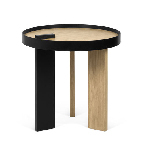 Tavolo d'appoggio contemporaneo - BRUNO 50 - TEMAHOME - in rovere / in legno laccato / impiallacciato in legno