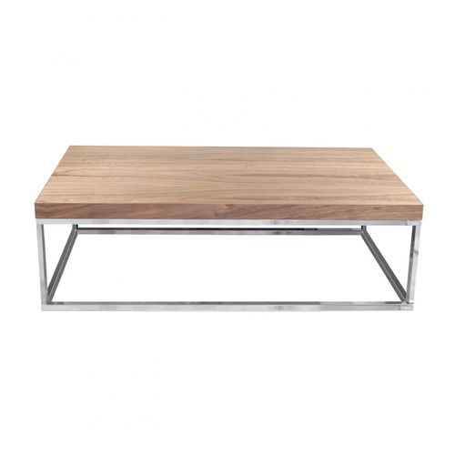 Tavolino basso contemporaneo - PRAIRIE 120 - TEMAHOME - in legno / in metallo cromato / in marmo