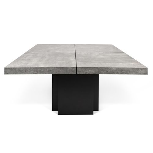 Tavolo da pranzo contemporaneo - DUSK 130 - TEMAHOME - in legno laccato / in melaminico / in calcestruzzo
