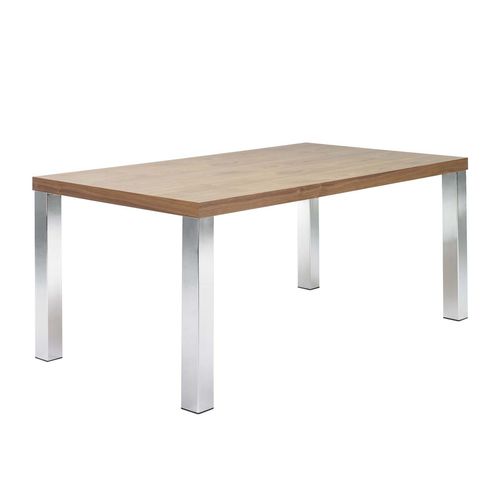Tavolo da pranzo contemporaneo - MULTI 160 - TEMAHOME - in legno laccato / in metallo cromato / rettangolare