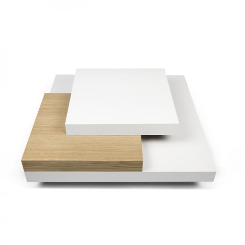 Tavolino basso contemporaneo - SLATE 90 - TEMAHOME - in rovere / in legno laccato / quadrato