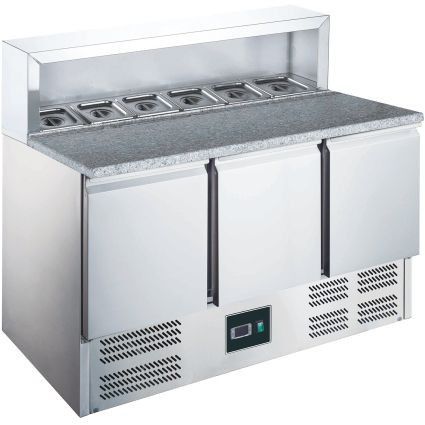 Tavolo di preparazione in acciaio inossidabile - EPS 903 - SARO - refrigerato / ad altezza regolabile / professionale
