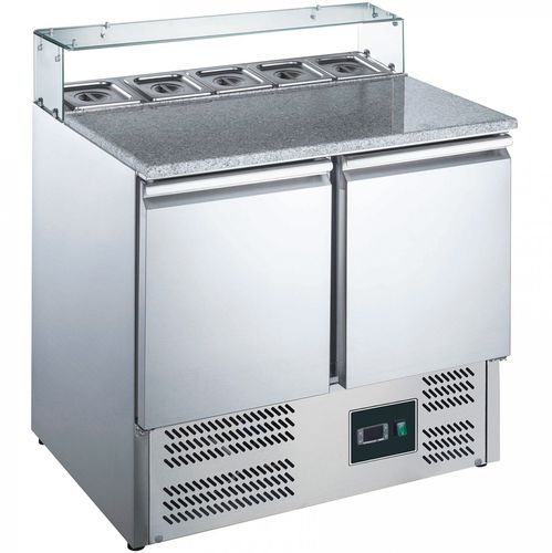 Tavolo di preparazione in acciaio inossidabile - EPS 900 G - SARO - refrigerato / ad altezza regolabile / professionale