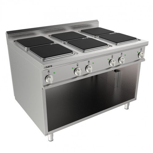 Blocco cottura elettrico - LQ - SARO - professionale / 6 fuochi / 1 forno