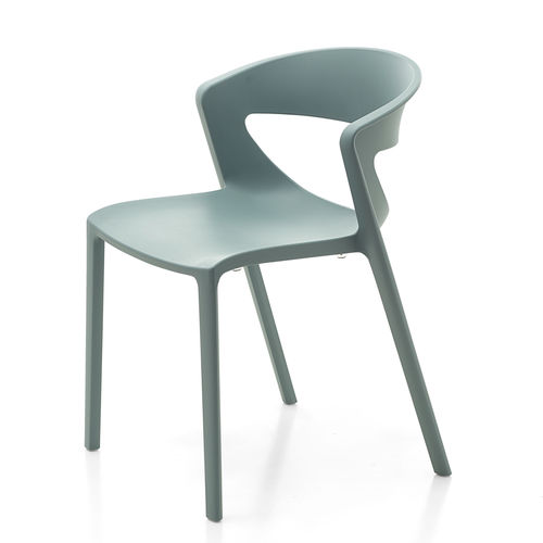 Sedia contemporanea - KICCA ONE - KASTEL srl - da interno / in polipropilene / con base in polipropilene