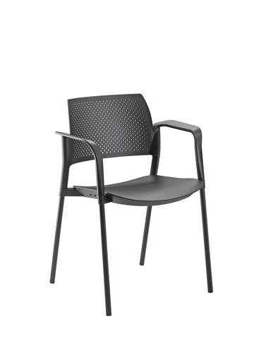 Sedia visitatore contemporanea - KYOS - KASTEL srl - impilabile / contract / senza braccioli