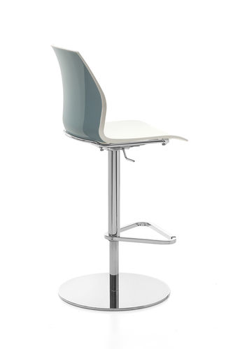 Sedia alta contemporanea - KALEA STOOL - KASTEL srl - in metallo / in polipropilene / a slitta