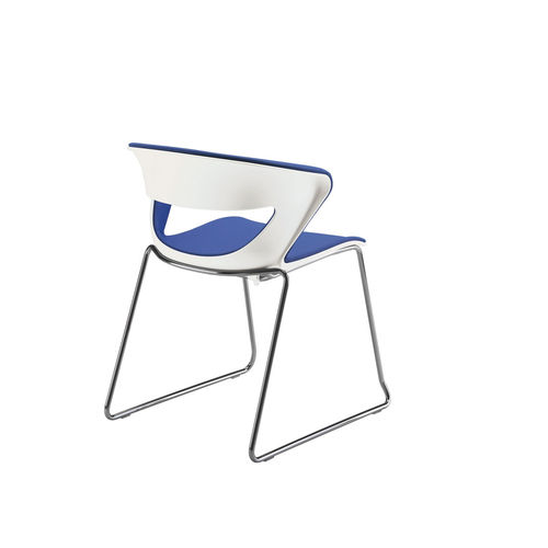 Sedia visitatore contemporanea - KICCA - KASTEL srl - in metallo / in polipropilene / impilabile