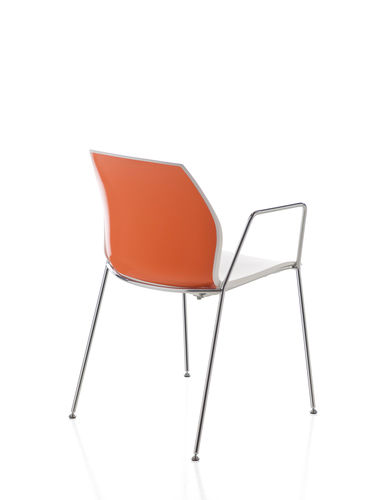 Sedia visitatore contemporanea - KALEA - KASTEL srl - in metallo / in polipropilene / con braccioli