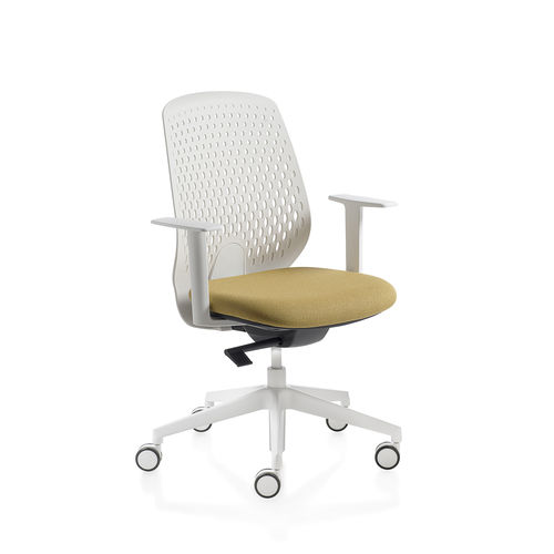 Sedia da ufficio contemporanea - KEY SMART - KASTEL srl - da interno / in tessuto / in pelle